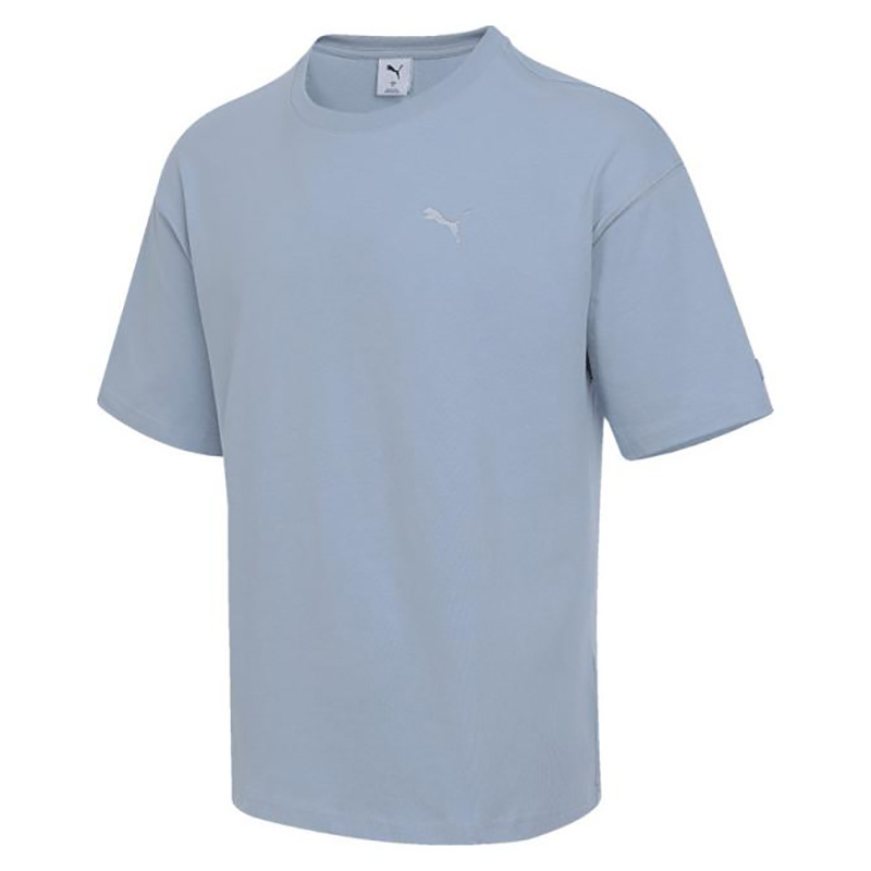 PUMA T Shirts Unisex Dark Blue Crew Neck Moderate