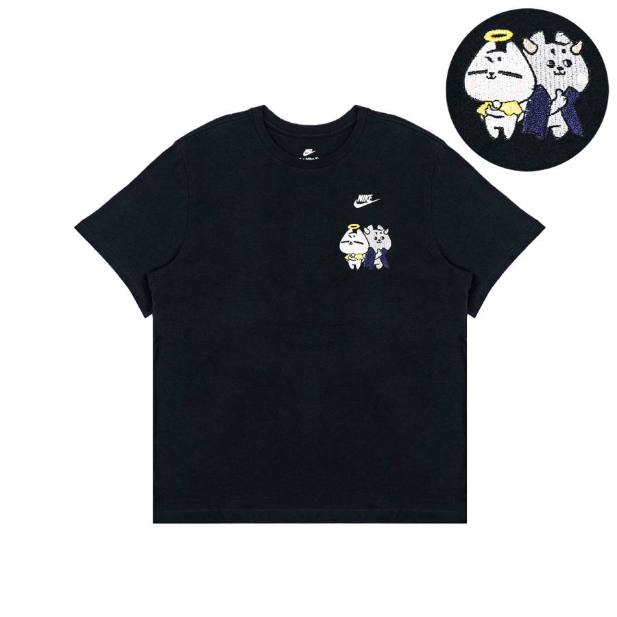 Nike Nike T Shirts Unisex Black Crew Neck Moderate Straight Fit