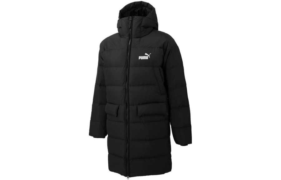PUMA PUMA Down Jackets Men's Black Hooded Moderate Down Coat