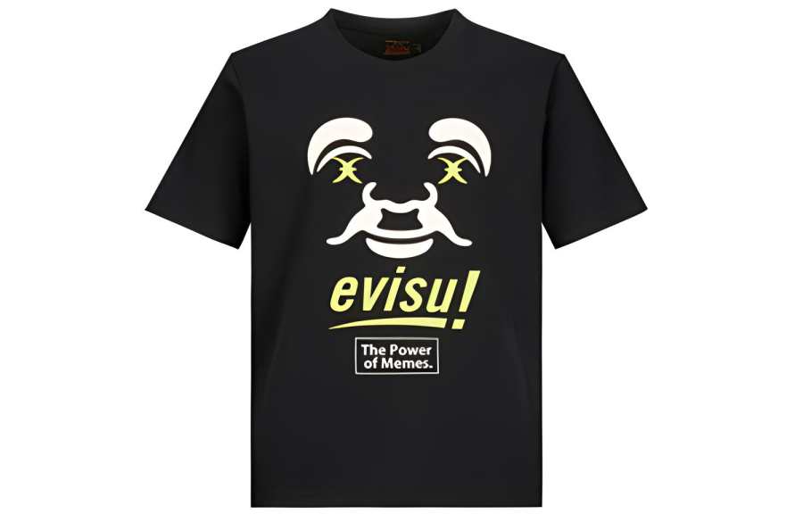 EVISU Straight Fit T Shirt Men's Black