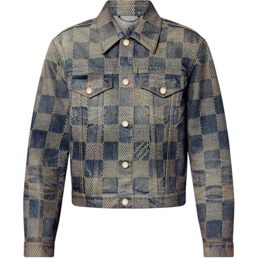 LOUIS VUITTON Damier Washed Denim Jacket