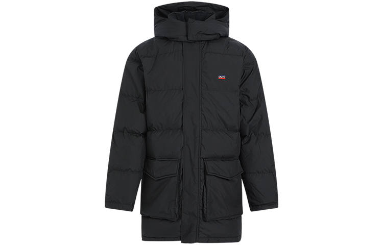 Levis Levis Down Jackets Men's Black Hooded Moderate Other