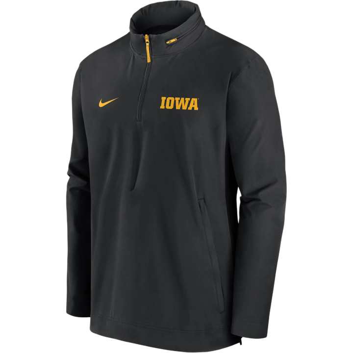 Nike Nike Iowa Hawkeyes Sideline Coach Men's Nike College 1/2 Zip Hooded Jacket