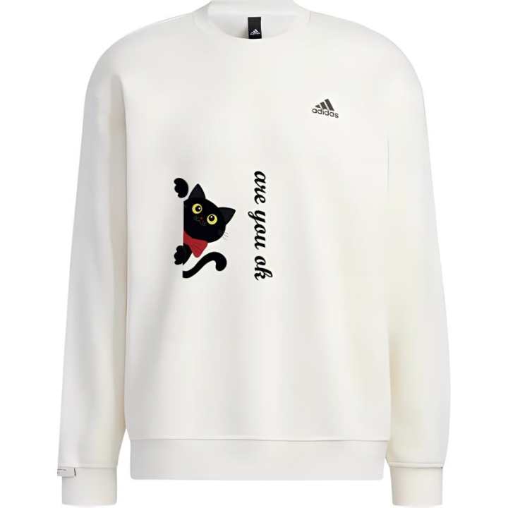 Adidas Adidas Sweatshirts Unisex White Crew Neck Moderate Regular