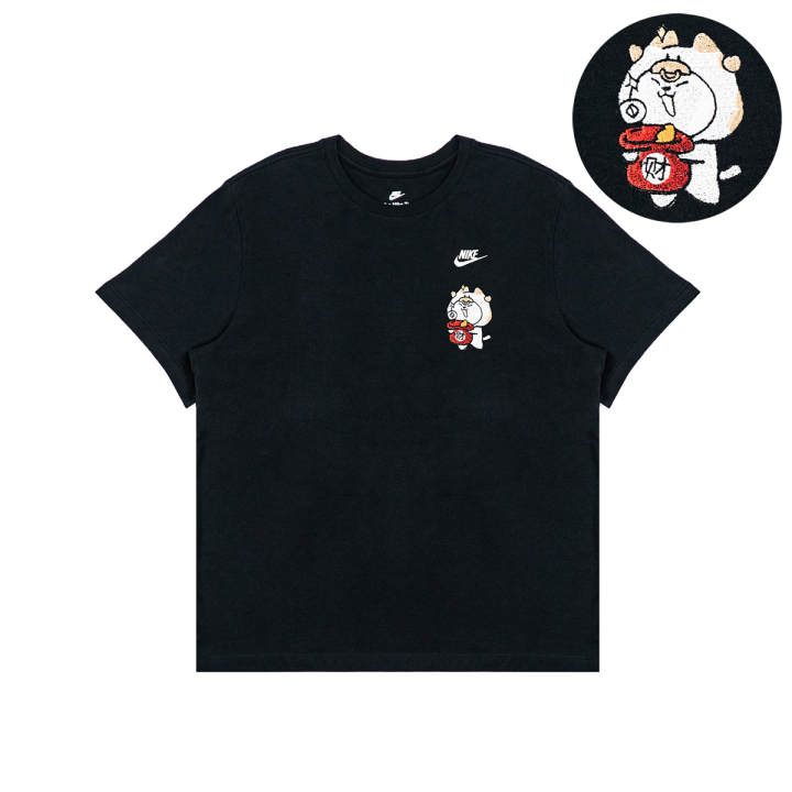 Nike Nike T Shirts Unisex Black Crew Neck Moderate Straight Fit