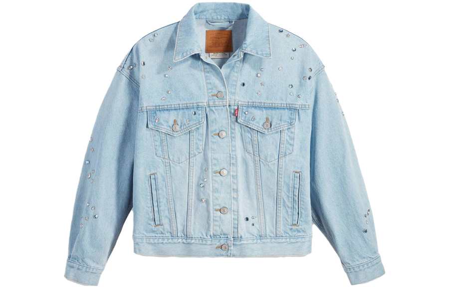 Levis Levis Denim Jackets Unisex Blue Lapel Moderate Other
