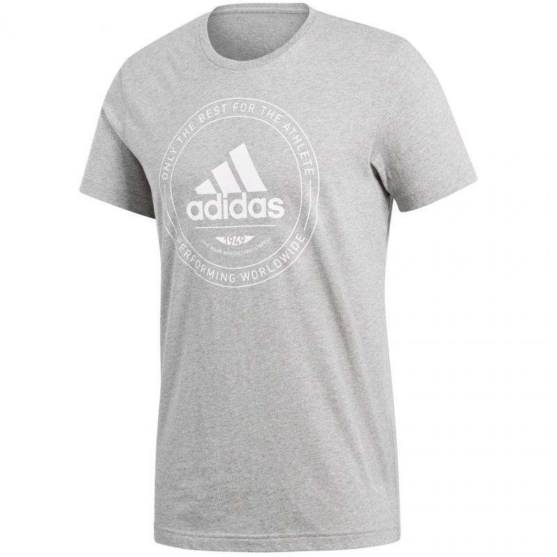 Adidas Adidas T Shirts Men's Gray Crew Neck Moderate