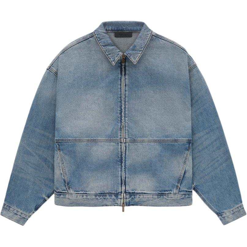 Fear Of God Essentials Cotton Front Zip Denim Jacket
