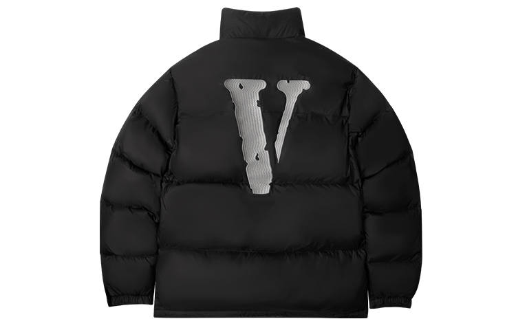 VLONE Big Logo Series Down Jacket Winter Unisex Black Silver