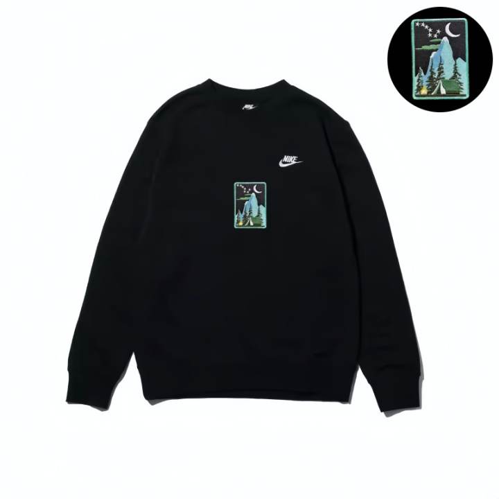 Nike Nike Sweatshirts Unisex Black Crew Neck Moderate Regular