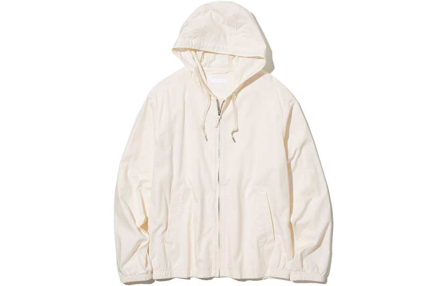 UNIQLO Jackets Unisex Ivory Hooded Moderate Other