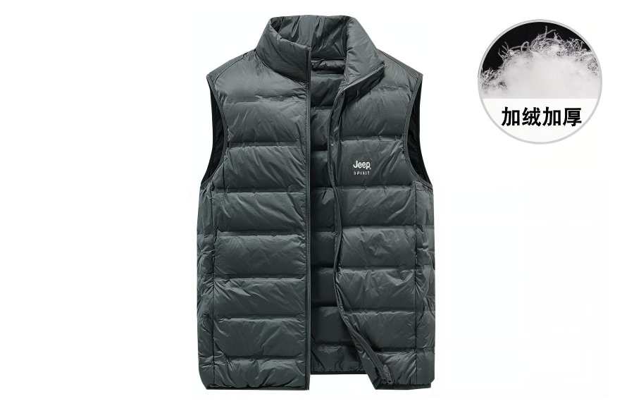 JEEP SPIRIT Down Vests Men's Stand Collar Thickened Other