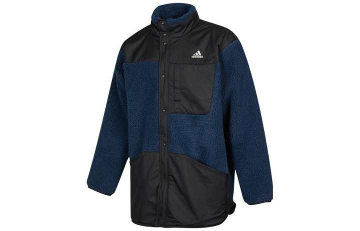 Adidas Adidas Puffer Jackets Men's Black Stand Collar Moderate Other