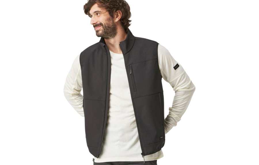 DECATHLON DECATHLON Vests Men's Black Stand Collar Moderate Other