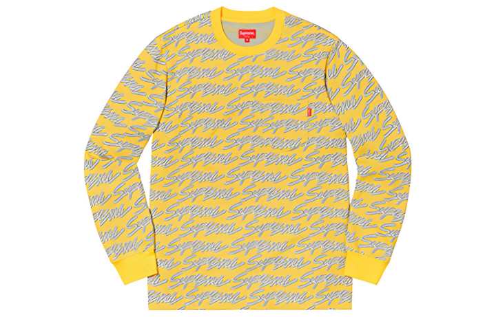 Supreme Supreme Signature Script Logo L/S Pocket Tee
