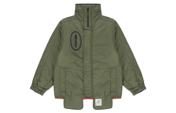 New Balance New Balance x Salehe Bembury Solid Color Stand Collar Puffer Jacket Unisex Olive Green Couple's