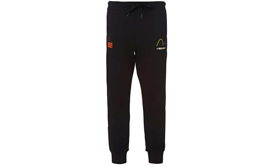 EVISU Straight Fit Pants Casual Pants Men's Black