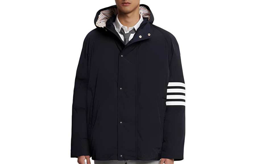 THOM BROWNE THOM BROWNE 4 Bar Padded Hooded Jacket
