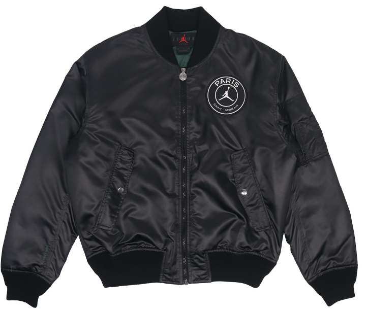 Jordan Jordan NIKE Jordan X Paris PSG Puffer Jackets Men's Black Baseball Collar Moderate