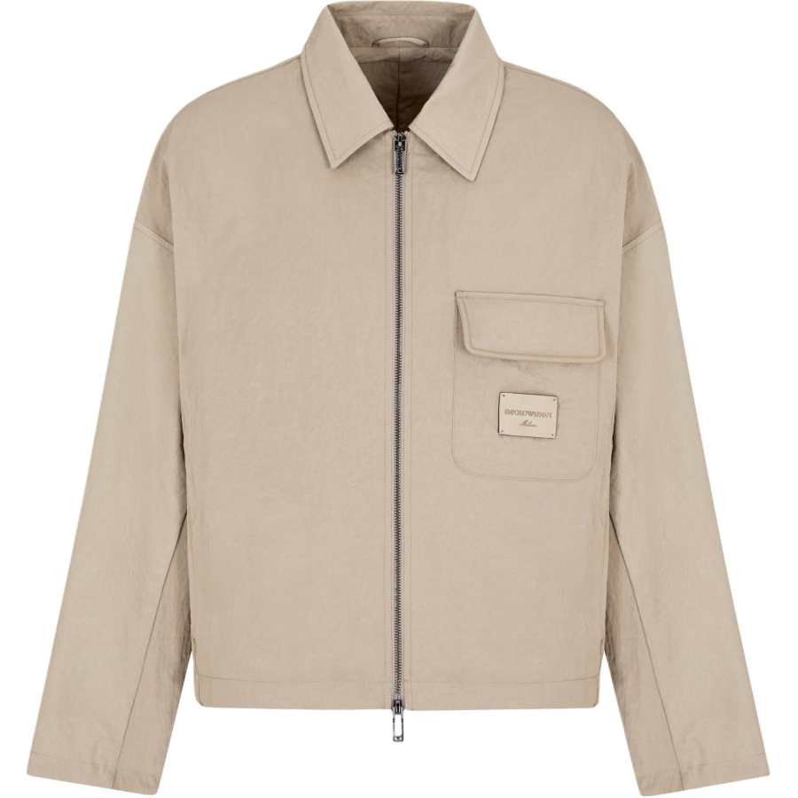 EMPORIO ARMANI Crinkle Nylon Blouson With Zip
