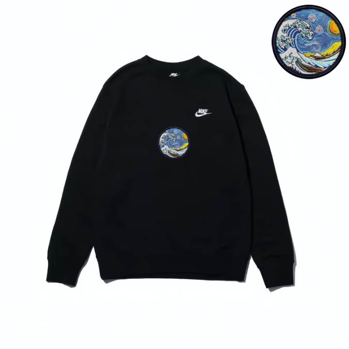 Nike Nike Sweatshirts Unisex Black Crew Neck Moderate Regular