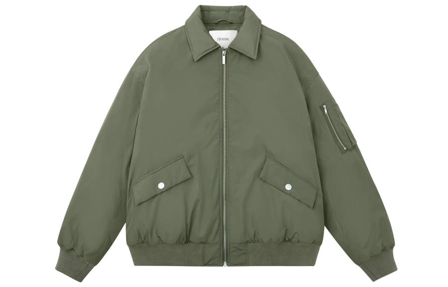 CHINISM Puffer Jackets Unisex Lapel Moderate Pilot Puffer Jacket