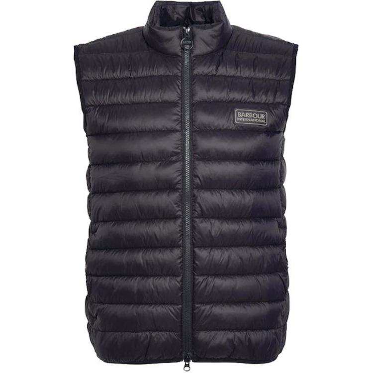 BARBOUR Vests Men's Black Stand Collar Moderate Other