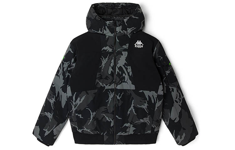 Kappa Kappa Camouflage Hooded Thickened Down Jacket Men's