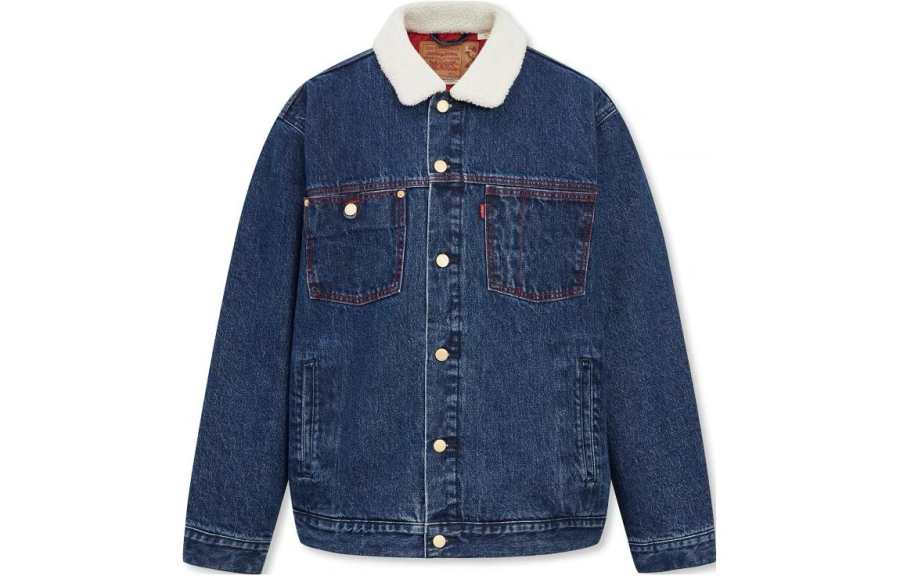 Levis Levis Denim Jackets Men's Blue Lapel Thickened Other