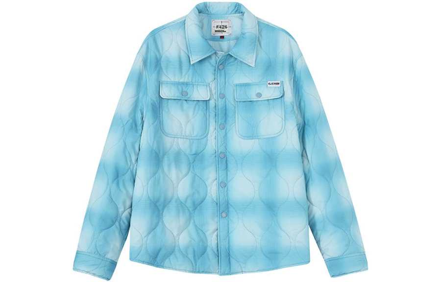 F426 F426 FW22 Plaid Gradient Lapel Loose Fit Puffer Jacket Unisex