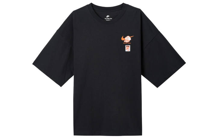 Nike Nike T Shirts Men's Black Crew Neck Moderate Straight Fit
