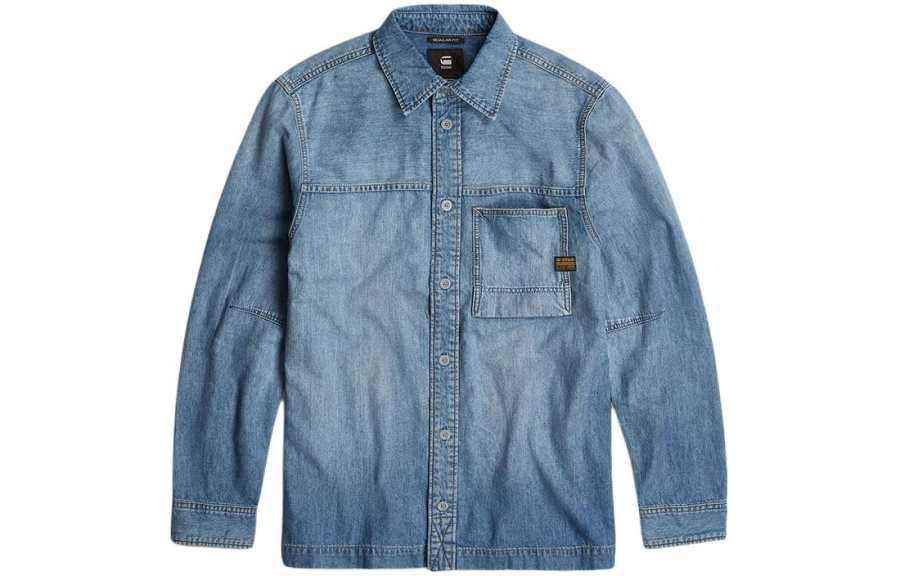 G-STAR RAW G STAR RAW Denim Jacket Men's Faded Dark Blue