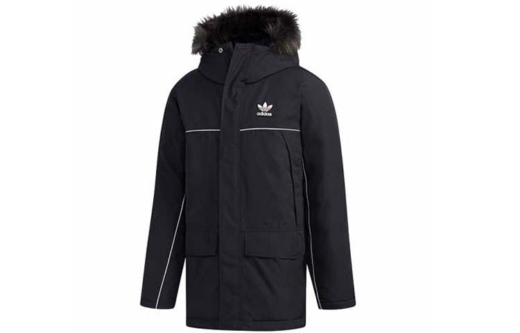 Adidas Originals Down Jackets Men's Black Hooded Moderate Other