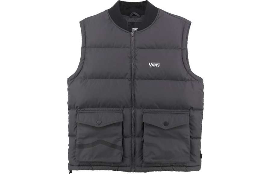 Vans Vans Down Vests Men's Black V Neck Moderate Other