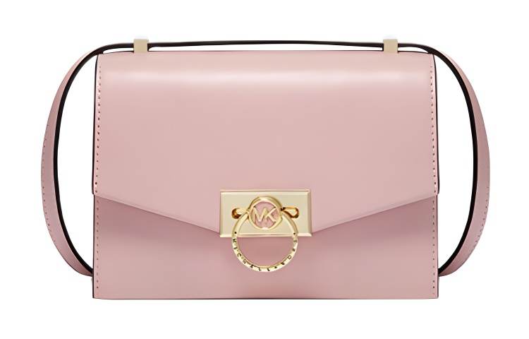 MICHAEL KORS Hendri Cow Leather Messenger Bag, Shoulder Bag, Crossbody Bag Extra Small Women's Pink