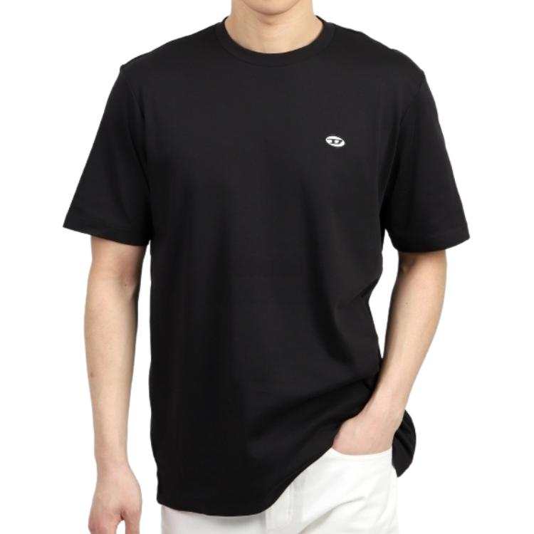 DIESEL T Shirts Men's Black Crew Neck