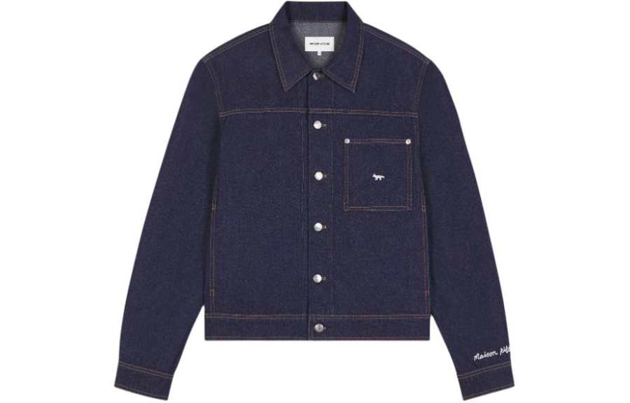 Maison Kitsune Maison Kitsune Logo embroidered Denim Jacket