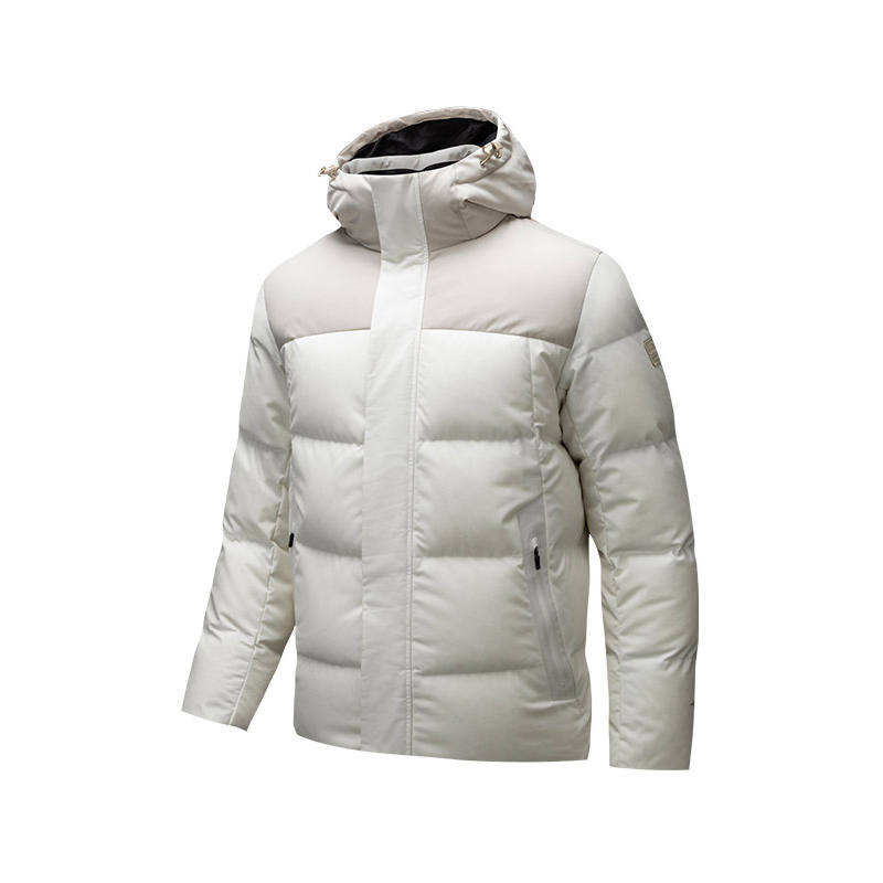 ANTA SUPERSTORE CHAOJIANTA Down Jacket Men's Ivory White/Plain Mist Gray