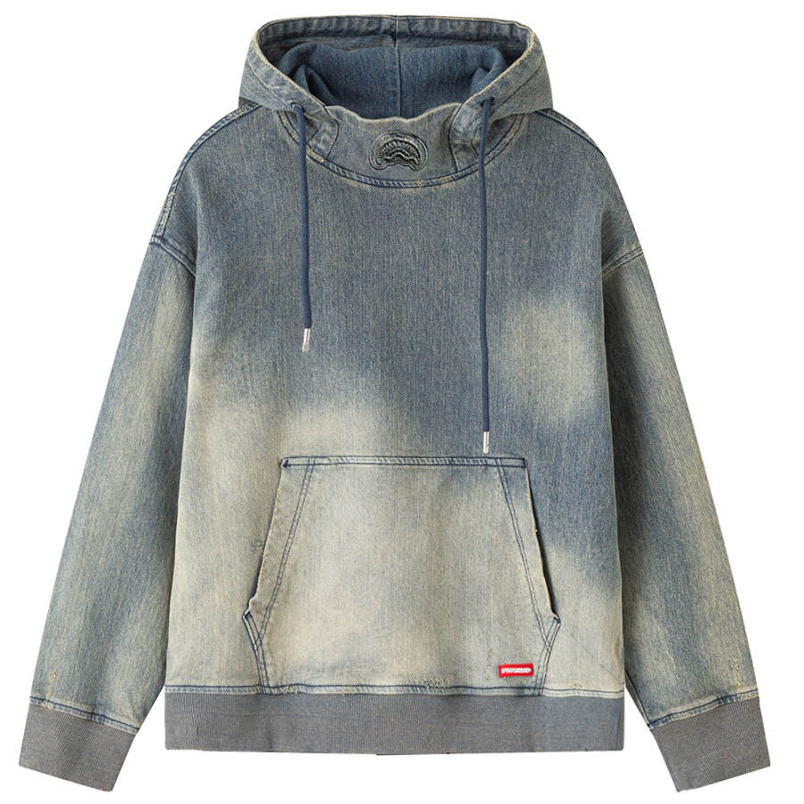 SPRAYGROUND Denim Hoodie Unisex Denim Blue