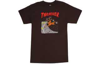 Thrasher T Shirt US Version Unisex Brown
