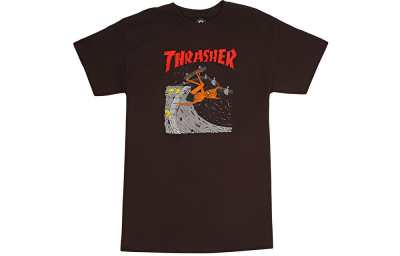 Thrasher T Shirt US Version Unisex Brown