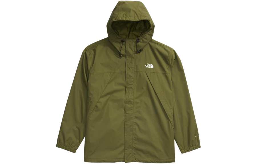 THE NORTH FACE Antora Outdoor Hiking Waterproof, Windproof, And Rainproof Windbreaker Jacket Men's Olive Green