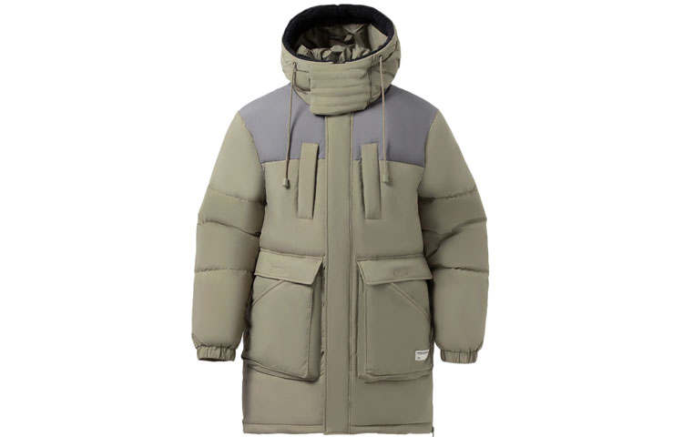 Li-Ning Li Ning Urban Outdoor Collection Down Jackets Men's Blue Grass Green Shadow Gray Hooded Moderate Other