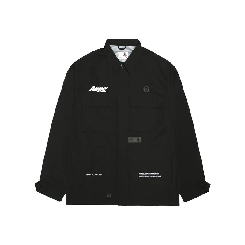 Aape Aape logo-print multiple-pocket jacket