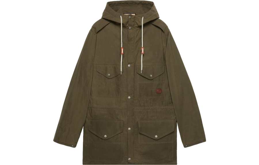 Gucci waxed hooded parka