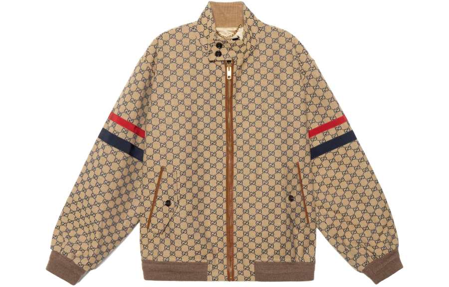GUCCI GUCCI Gg Cotton Canvas Bomber Jacket