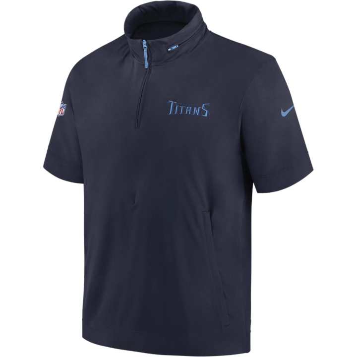 Nike Nike Tennessee Titans Sideline Coach Men's Nike Nfl 1/2-Zip Short-Sleeve Hooded Jacket