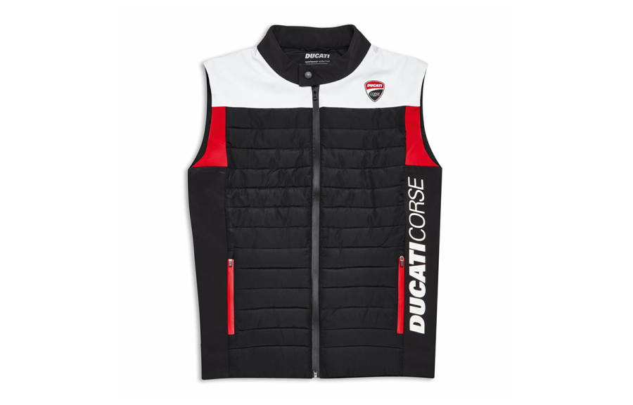Ducati Vests Unisex Black Stand Collar Moderate Urban Techwear