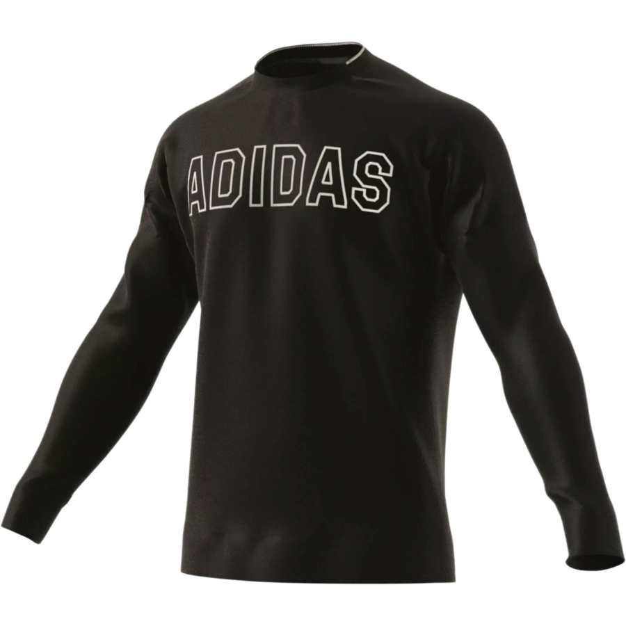 Adidas Adidas Sweatshirts Men's Black Crew Neck Moderate