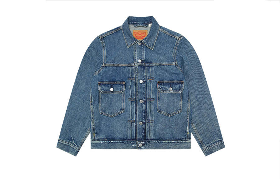 Levis Levis Denim Jackets Men's Blue Lapel Moderate Straight Fit
